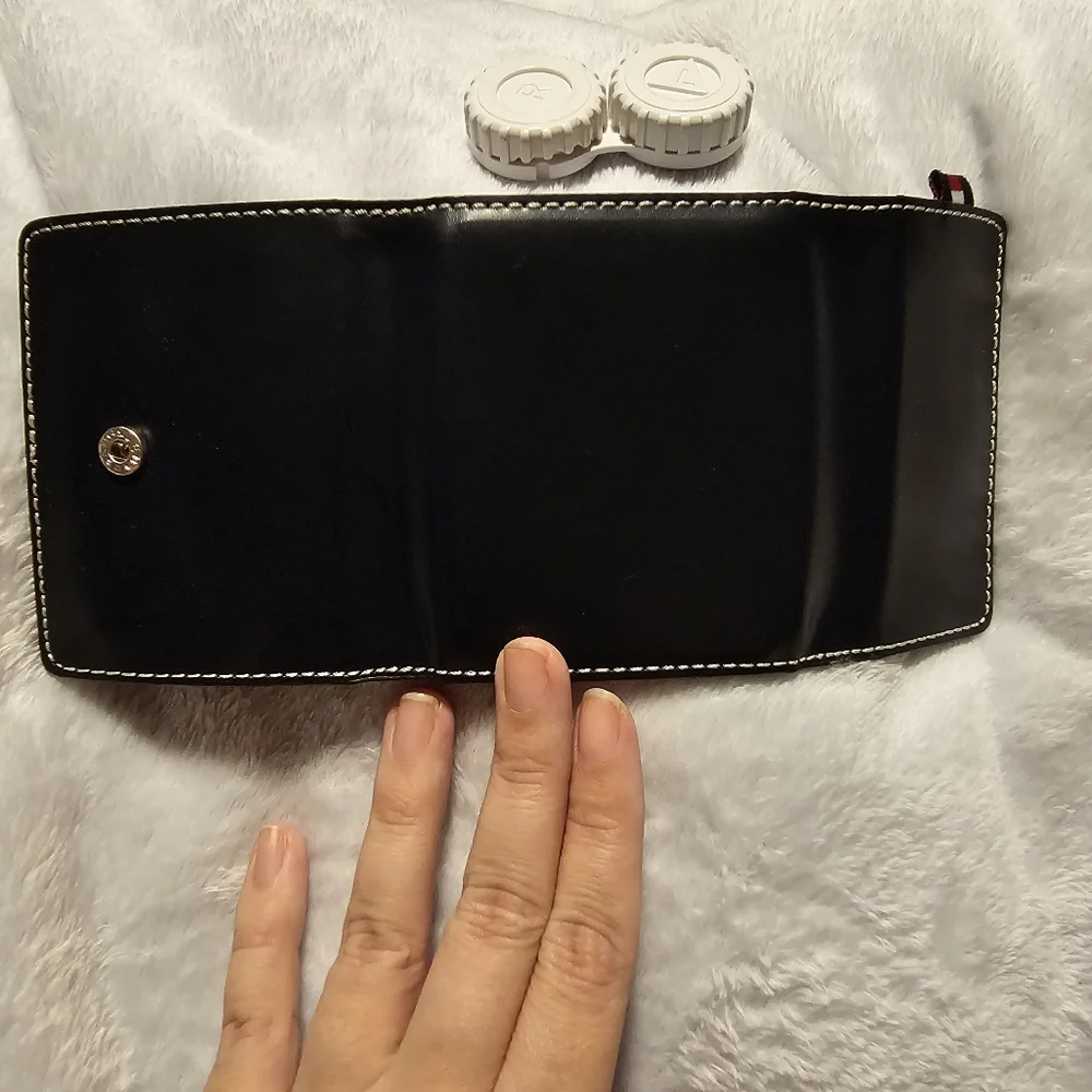 Navy Blue Contacts Carrying Case With Mirror
